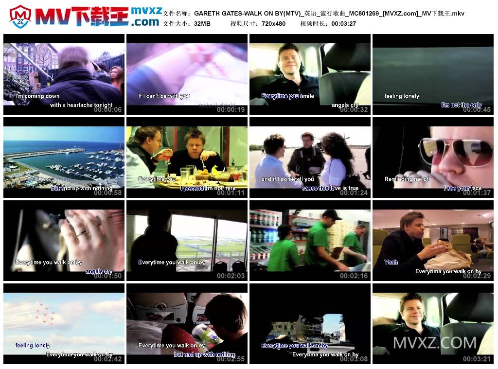 GARETH GATES-WALK ON BY(MTV)_英语_流行歌曲_MC801269
